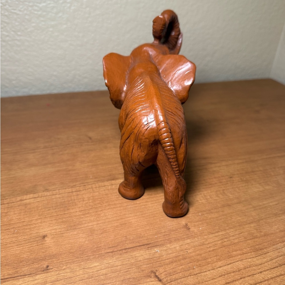 Vintage Hand Carved Rosewood Wooden
Elephant Indian-style Ceremonial Elephant - Picture 4 of 8